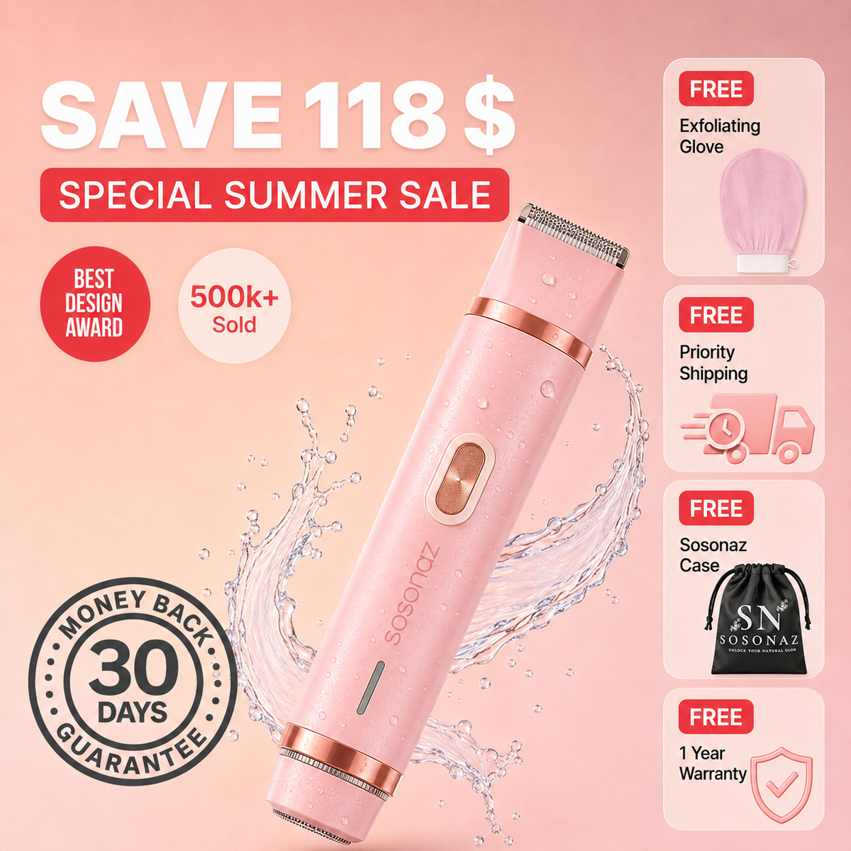 Sosonaz dual-head shaver bys-store-3276548-403400 showing a close-up of the electric shaver with dual blades and ergonomic handle