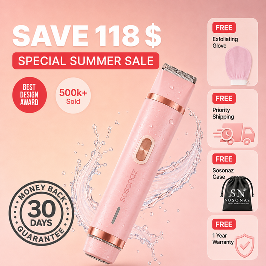 Sosonaz dual-head shaver bys-store-3276548-403400 showing a close-up of the electric shaver with dual blades and ergonomic handle
