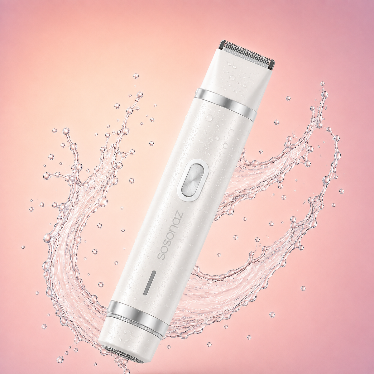 Dual-head Sosonaz shaver bys-store-3276548-403400 with ergonomic handle and stainless steel blades, suitable for face and body grooming.
