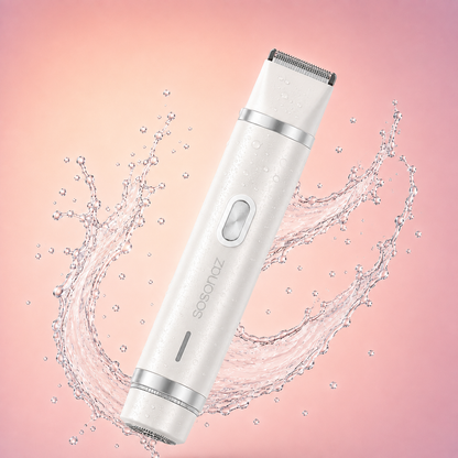Dual-head Sosonaz shaver bys-store-3276548-403400 with ergonomic handle and stainless steel blades, suitable for face and body grooming.