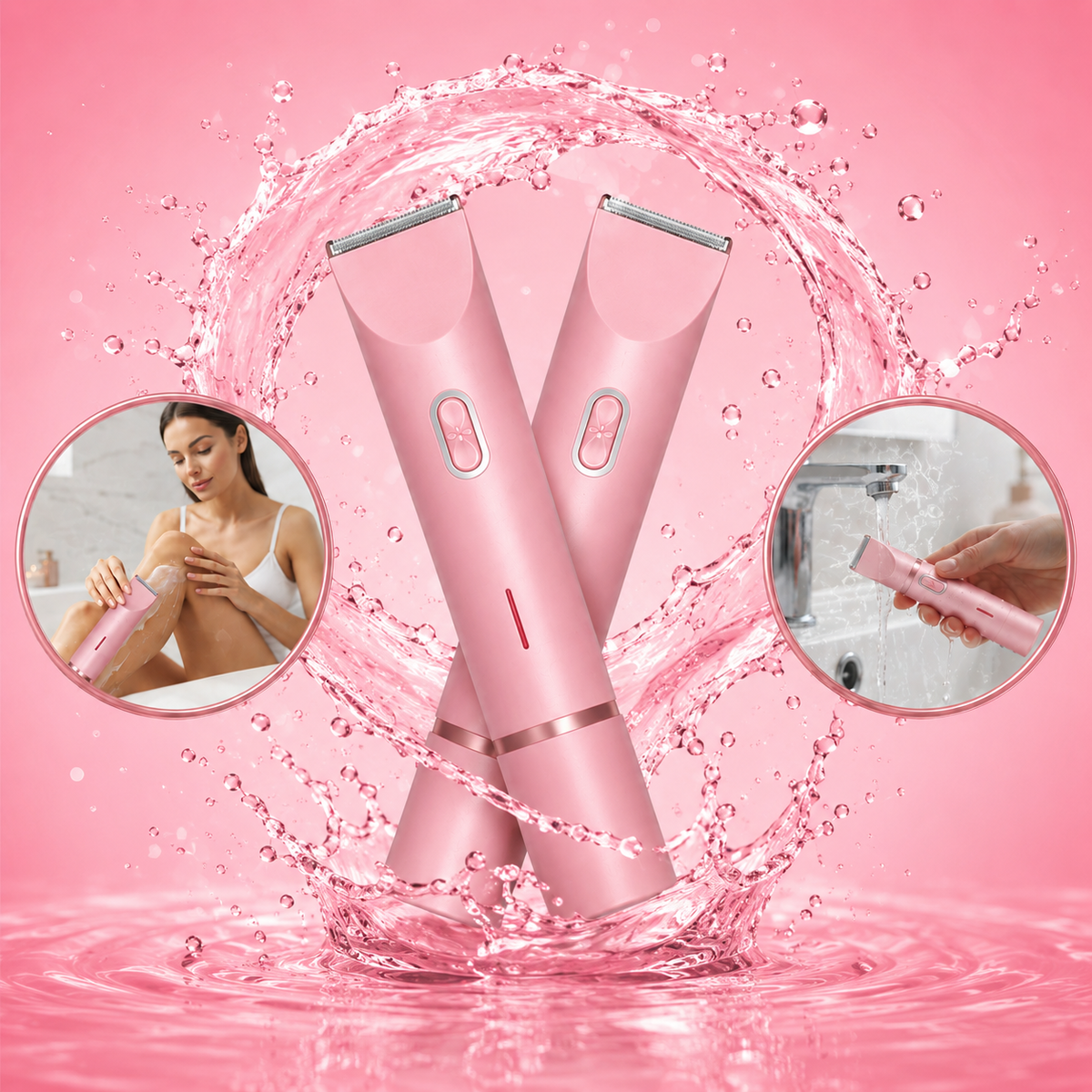 Sosonaz dual-head shaver with ergonomic handle and twin shaving heads, designed for close and comfortable facial grooming.