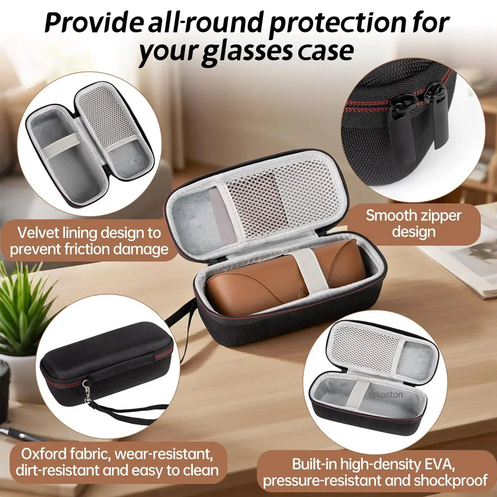 SOSONAZ Rayban Meta smart glasses hard protective case for Wayfarer, Skyler, and Headliner eyewear, portable travel eyewear box