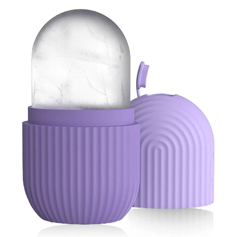 Silicone Ice Facial Roller by SOSO ICE LIFT™ with contoured design for facial contouring and soothing skincare.