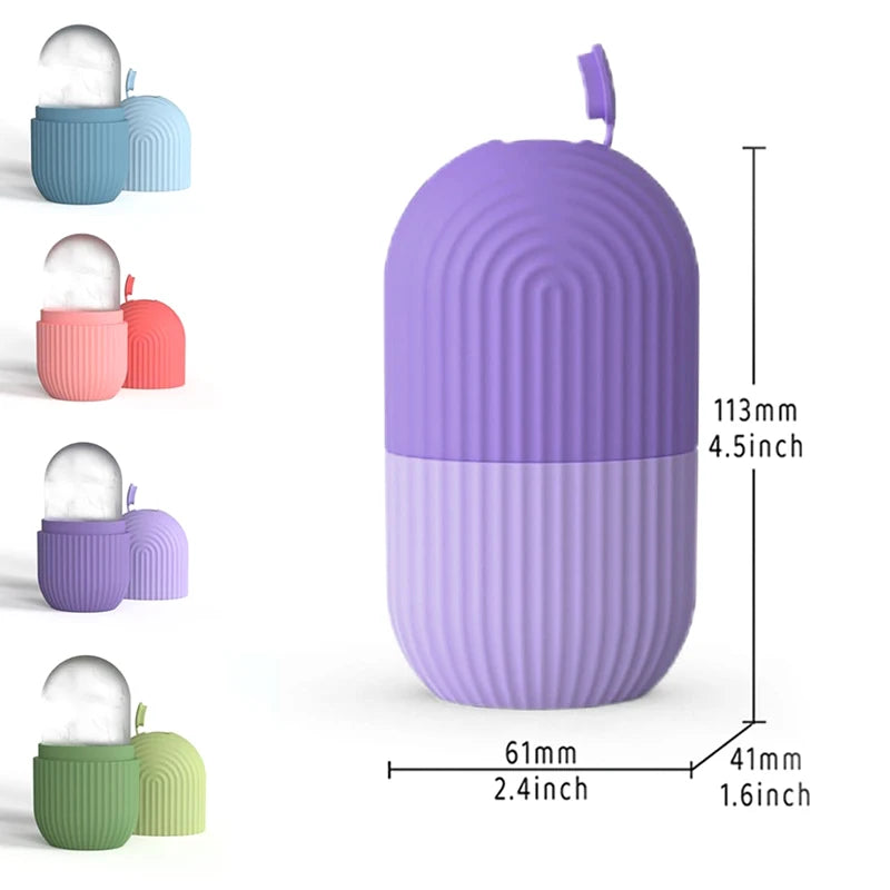 Soso Ice Lift silicone facial roller and contouring tool with textured surface for cooling and firming skin.