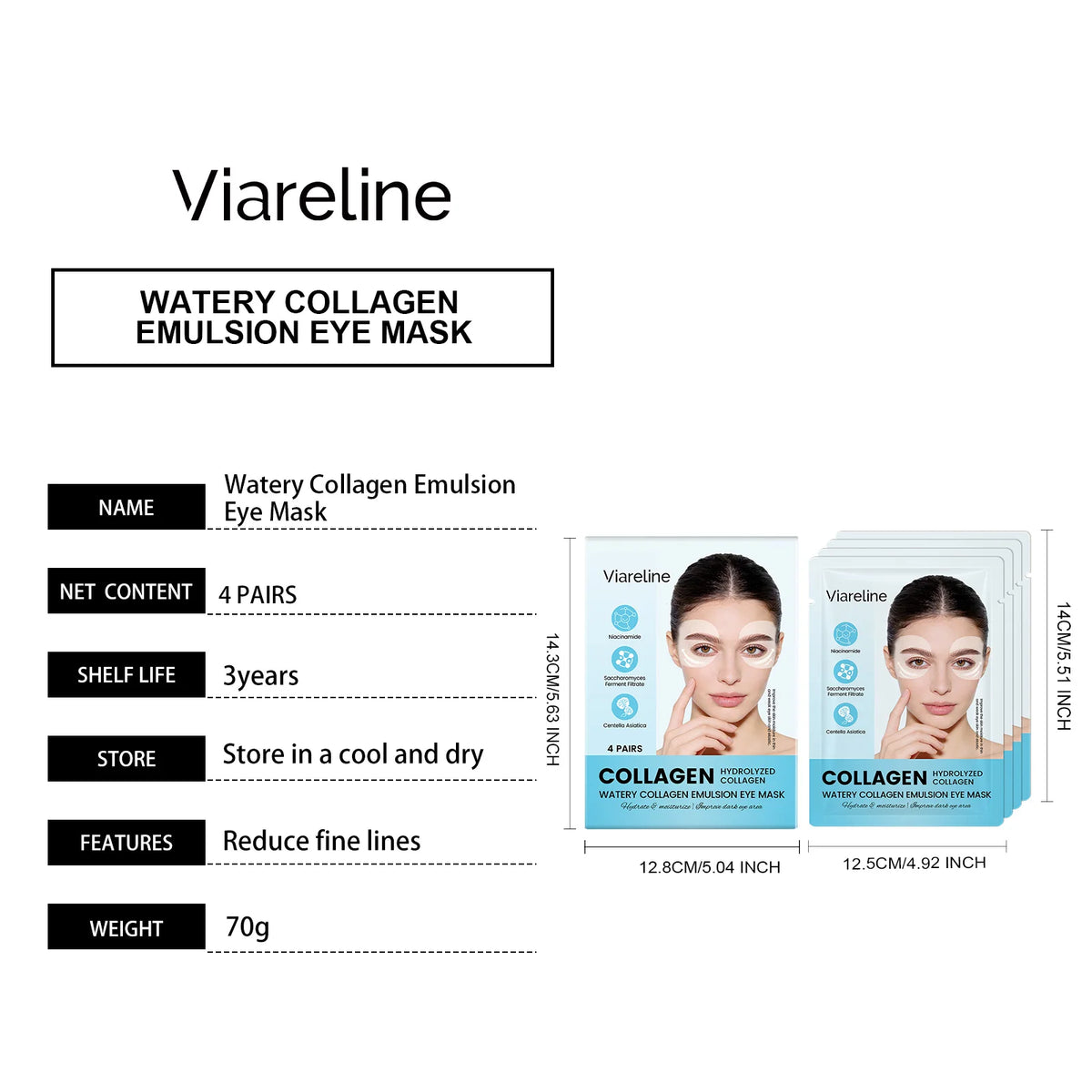 Hydrating collagen eye patches by bys-store for reducing fine lines and dark circles, softening and firming delicate eye contour skin
