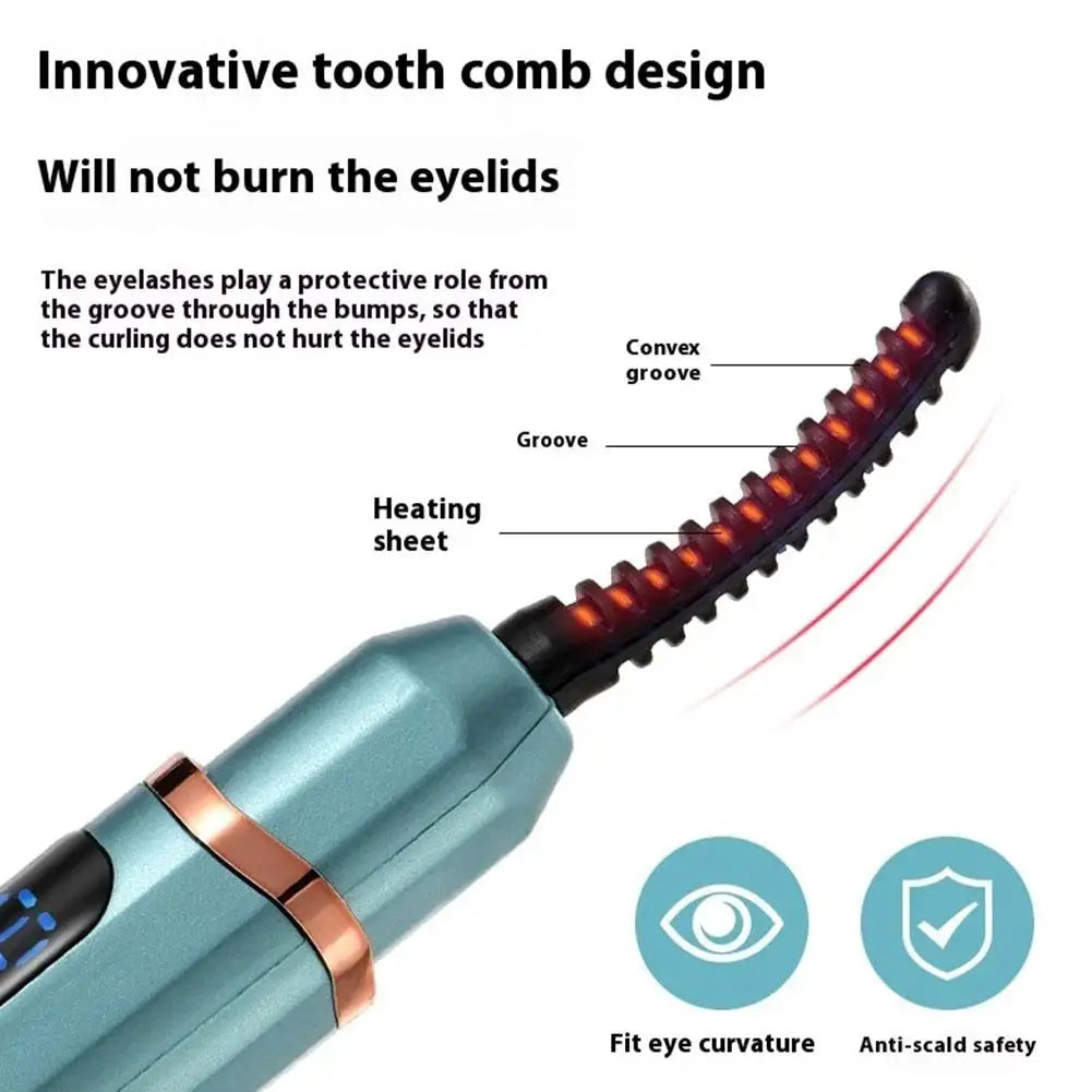 Electric heated eyelash curler SOSO LASH WAND™ bys-store-3276548-403400 with curved metal clamp and digital temperature display