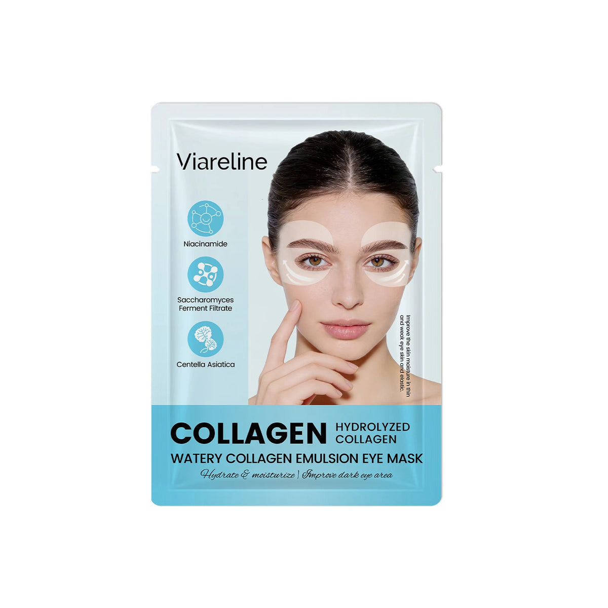 Hydrating collagen eye patches by bys-store for reducing fine lines, dark circles, and firming soft, smooth eye contour skin.