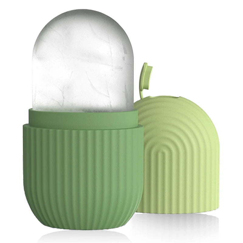 Silicone ice facial roller and contouring tool by SOSO ICE LIFT™ for soothing skin and facial contouring.