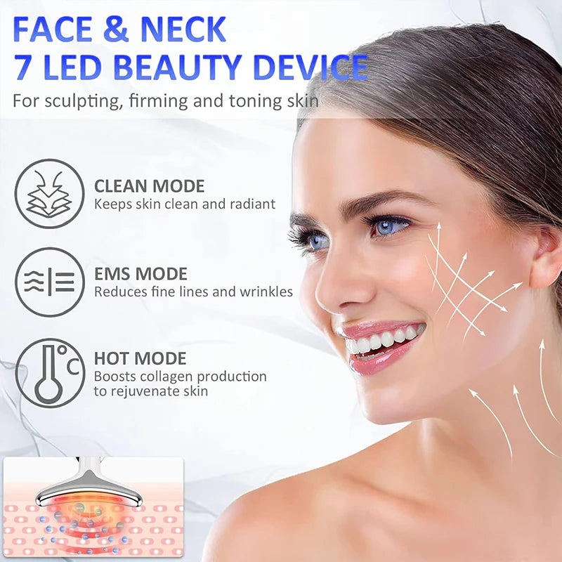 Ems neck face lifter device with LED photon therapy for skin tightening, anti-wrinkle, and double chin reduction by bys-store.