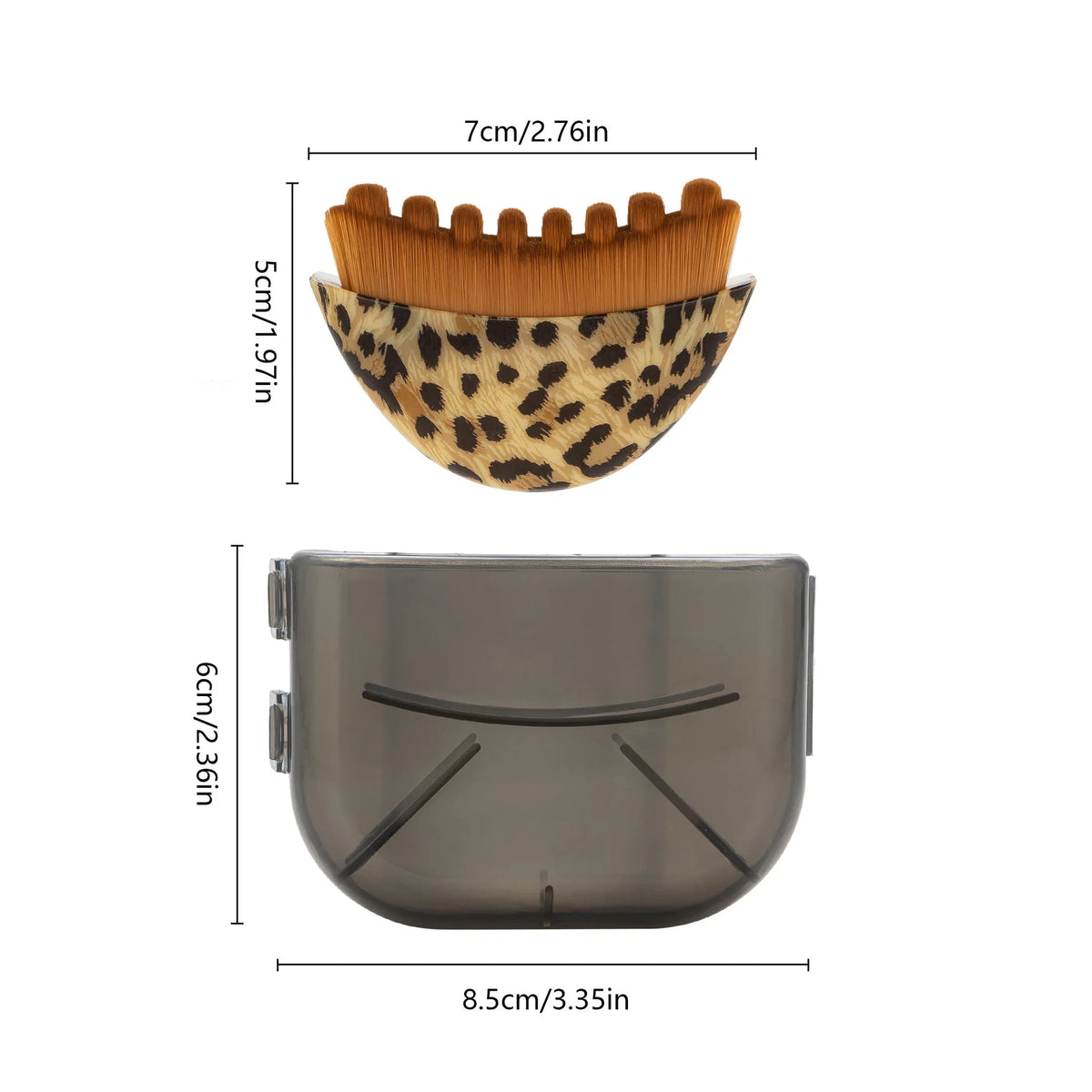 Portable facial dry brush with soft bristles for lymphatic massage and gentle exfoliation, ideal for face sculpting and home spa use.