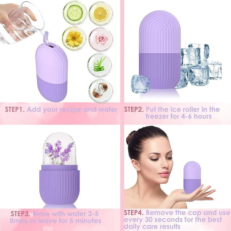 Silicone ICE LIFT facial roller and contouring tool by SOSO ICE LIFT, designed for facial massage and skin contouring.