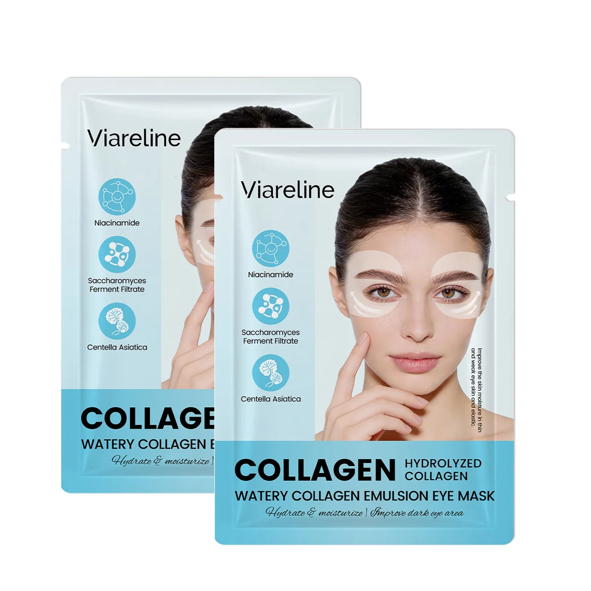 Collagen eye patches bys-store for reducing fine lines, dark circles, hydrating, firming, and softening the eye contour area.